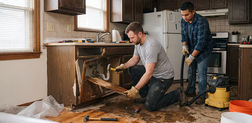 Repairing Water Damaged MDF Cabinets in Flower Mound