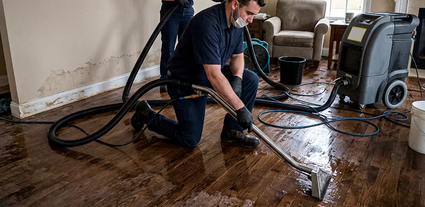 Hardwood Floor Water Extraction in Flower Mound